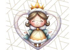 Princess Clipart PNG, Cute Royal Girl Clip Art Product Image 4