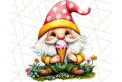 Cute Summer Gnome PNG, Beach Gnome Clipart, Digital Art Product Image 4