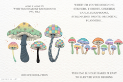 Spring Magical Mushrooms Borders Clipart Product Image 2