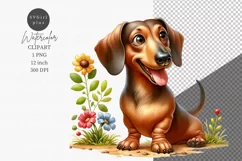 Dog clipart, Puppy clipart, Dachshund Product Image 1