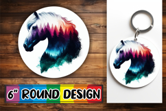 Cheerful Round Design Sublimation PNG, Animals Art Product Image 1
