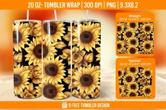 Pumpkin Tumbler Sublimation Wrap, 20 oz Fall Tumbler Wrap Product Image 1