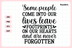 Heartfelt Memorial Quote SVG | Leave Footprints Product Image 3