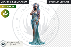 Deep Sea Fantasy Clipart PNG, Mermaid, ocean mythology Product Image 1