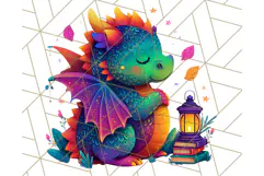 Cute Fantasy Dragon Clipart PNG, Bold Baby Dragon Clip Art Product Image 4
