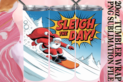 WHIMSICAL MOMENTS 20oz TUMBLER WRAP, Funny Santa Product Image 1