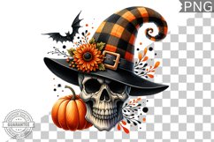 Halloween Skull Sublimation - Clipart PNG Design Product Image 1