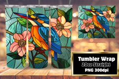 Stunning Stained Glass Birds Tumbler Wrap 20oz Product Image 1