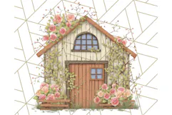 Vintage Cottagecore Barn PNG Clipart, Farmhouse Style Product Image 4