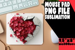 Romantic Bloom Heart Mousepad Art Product Image 1