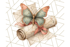 Cottagecore Butterfly and Book PNG Clipart Reading Elements Product Image 4
