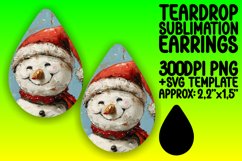 Cute Teardrop Design for Sublimation , Snowman Product Image 1