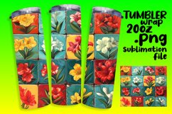 Summer Floral Splendor 20oz Tumbler Wraps - Sublime Designs Product Image 1