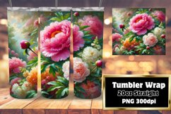 VIBRANT Sublimation Tumbler Design , Flower Product Image 1