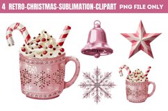 Retro Christmas Sublimation Clipart PNG Product Image 1