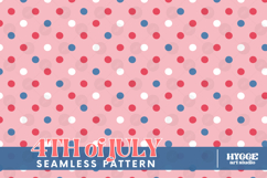 American 4th of July Coquette Polka Dot Seamless Pattern DTF Product Image 1