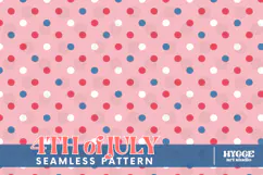 American 4th of July Coquette Polka Dot Seamless Pattern DTF Product Image 1