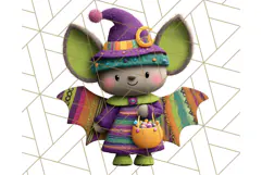 Colorful Halloween Clipart PNG, Cute Kids & Candy Clip Art Product Image 4