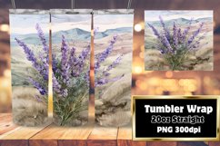 Tumbler Wrap Sublimation 20oz Design Bright Flowers Product Image 1