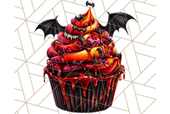 Halloween Cupcake PNG Clipart with Witch Hats and Ghosts Product Image 4