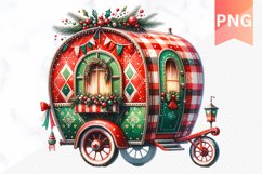 Christmas Whimsical Caravan - Clipart PNG Design Product Image 1