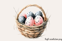 Black Pink Easter Clipart PNG Product Image 1