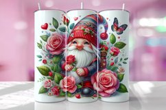 Valentine's Day Gnome Tumbler Wrap Sublimation Design Product Image 1