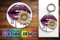 Radiant Sublimation Ornaments PNG, Dripping Lips Product Image 1