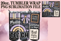 Bright love 20oz tumbler wrap, Teacher Product Image 1