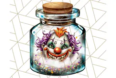 Halloween Monster Clipart PNG, Monsters in Jars, Spooky Png Product Image 4
