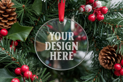 Acrylic Christmas Ornament Mockup , christmas ornament mocku Product Image 1