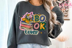 Boho Wildflower Book Lover Png, Reading Teacher Png Product Image 3
