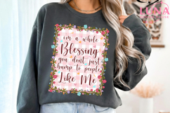 I’m A Whole Blessing PNG, Simply Blessed Affirmation Quote Product Image 4