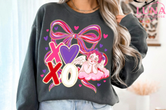 Cupid XOXO Valentine Png, Preppy Valentines Day Png Product Image 3