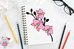 Orchid Flower SVG cut file, orchid silhouette, for cricut Product Image 3