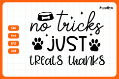 Funny Halloween Dog Bandana Quote SVG | Just Treats Product Image 3