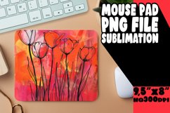 Colorful Flower Mouse Pad Design PNG Product Image 1