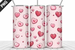 Lovely Hearts Tumbler Design | Valentine's Day Tumbler Wrap Product Image 5