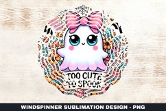 Halloween Boo Wind Spinner Sublimation Design Product Image 1