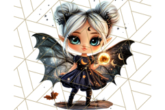 Halloween Fairy Clipart PNG, Cute Chibi Fairy Art Clip Art Product Image 4