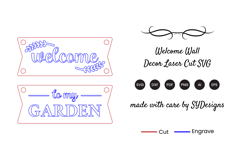 Welcome Wall Decor Laser Cut SVG - Decorative Home Sign Product Image 2