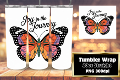 Vibrant Tumbler Design Download , Butterfly Product Image 1
