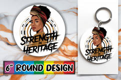 Radiant Round Coaster Design, Black Woman Product Image 1