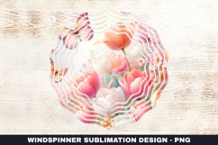 Flowers Wind Spinner Sublimation Design Product Image 1
