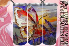Butterfly Glitter Design for 20oz Tumbler Wraps Product Image 1