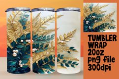 Beautiful 20oz Tumbler Artwork , 3D Flower Product Image 1