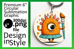 Cute Circle PNG for Sublimation , Monster Product Image 1