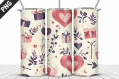 Valentines Love Skinny Tumbler PNG Wrap| Valentines Tumbler Product Image 5