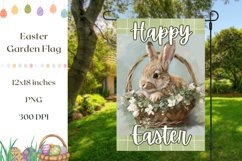 Happy Easter Garden Flag Design, Easter Basket Garden Flag Product Image 1