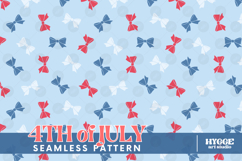 American 4th of July Patriotic Coquette Bow Seamless Pattern Product Image 1